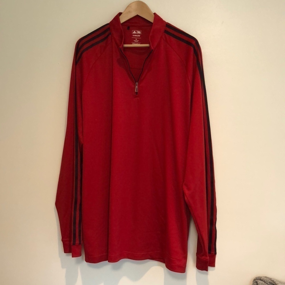 ADIDAS Climalite 1/4 zip popover XL men’s red golf